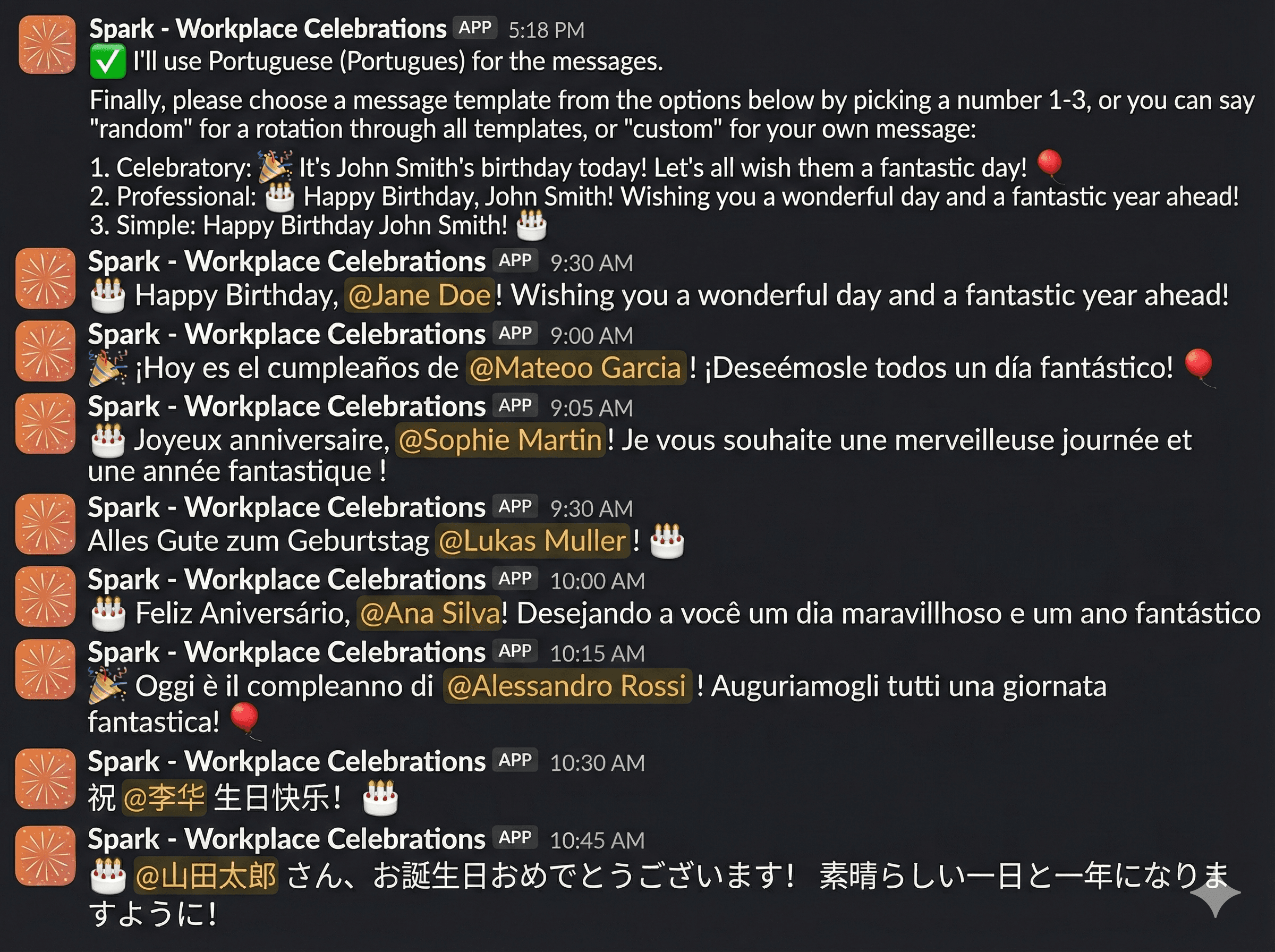 Birthday Celebrations